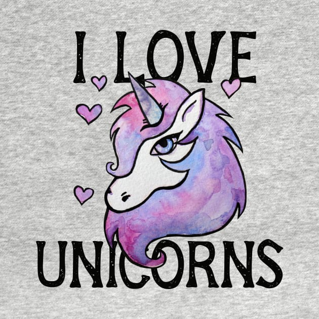 I Love Unicorns by bubbsnugg